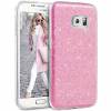 Cover Flip for Samsung Galaxy S6 Edge gliter pink (OEM)